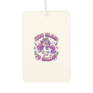Désodorisant Pour Voiture Licorne Trop Glamour pour Galoper Impression sur D