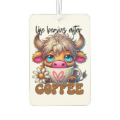 Désodorisant Pour Voiture Life Begins After Coffee  (Dos)