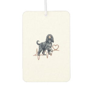 Désodorisant Pour Voiture Ligne de battement de coeur de chien Afghan Hound