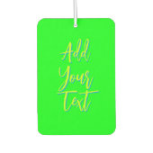 Désodorisant Pour Voiture Lime 3D Azure Modern Text Funny Electric Green (Devant)