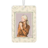 Désodorisant Pour Voiture Line Drawing Floral Custom Name (Dos)