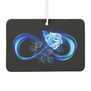 Désodorisant Pour Voiture L'infini lumineux avec une rose bleue