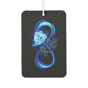 Désodorisant Pour Voiture L'infini lumineux avec une rose bleue