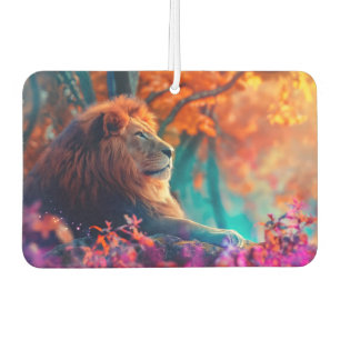Désodorisant Pour Voiture Lion Royal dans le design de la Forêt Enchantée