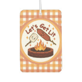 Désodorisant Pour Voiture Lit Firepit - mignon Marshmallow & Hot Dog (Devant)