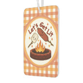 Désodorisant Pour Voiture Lit Firepit - mignon Marshmallow & Hot Dog (Gauche)