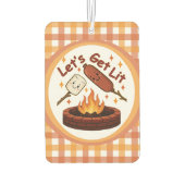 Désodorisant Pour Voiture Lit Firepit - mignon Marshmallow & Hot Dog (Dos)