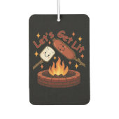 Désodorisant Pour Voiture Lit Firepit - mignon Marshmallow & Hot Dog (Devant)