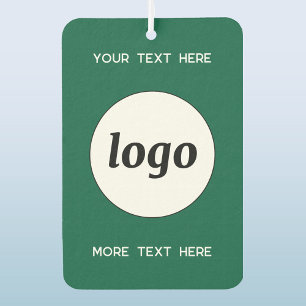 Désodorisant Pour Voiture Logo Avec Texte Entreprise Promotion Forêt Vert