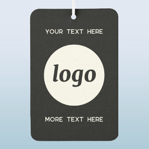 Désodorisant Pour Voiture Logo Avec Texte Professionnel Promotionnel Noir
