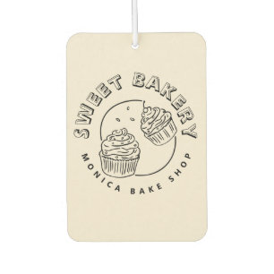 Désodorisant Pour Voiture Logo de boulangerie sucrée vintage