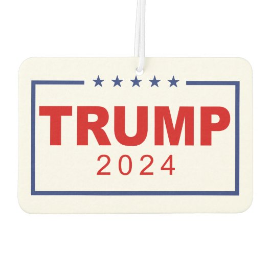 Désodorisant Pour Voiture Logo du rectangle classique Trump 2024 (Dos)