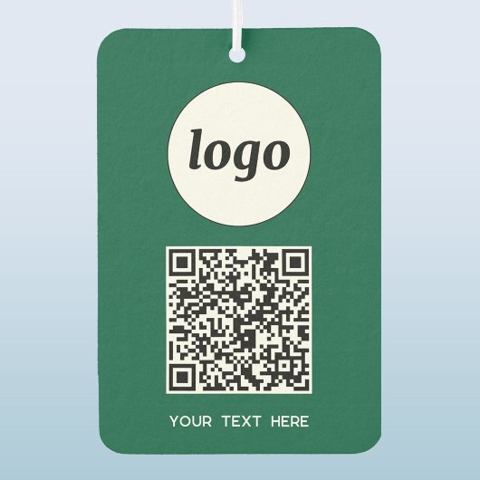 Désodorisant Pour Voiture Logo QR Code Texte Entreprise Promotion Vert