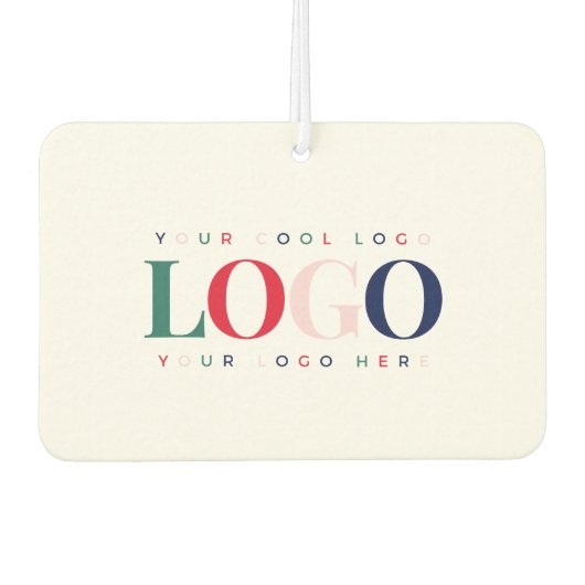 Désodorisant Pour Voiture Logo Rectangle Entreprise Personnalisé Coloré (Devant)
