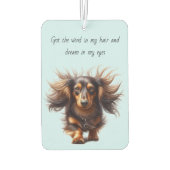 Désodorisant Pour Voiture Long Hair Dachshund (Dos)