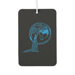 Désodorisant Pour Voiture Loup et dragon bleu voiture noir air freshenseur