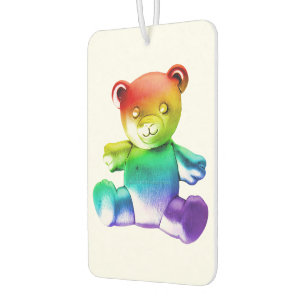Désodorisant Pour Voiture L'ours en peluche en métal brossé de SlipperyJoe's