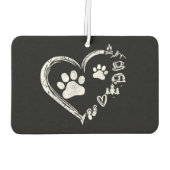 Désodorisant Pour Voiture Love Camping Chien Empreinte de patte Heart Flip F (Dos)