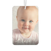 Désodorisant Pour Voiture Love Custom 2 Coeurs de script photo Personnalisé (Dos)