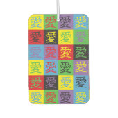 Désodorisant Pour Voiture Love Pop Art (Devant)