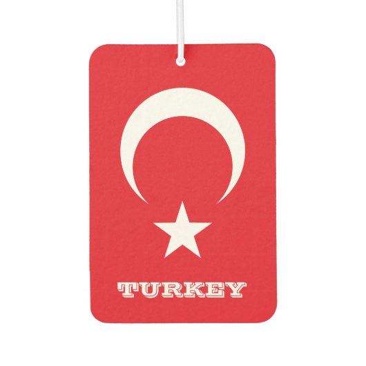 Désodorisant Pour Voiture Love Turquie Car Air Freshener, Drapeau Turc (Devant)