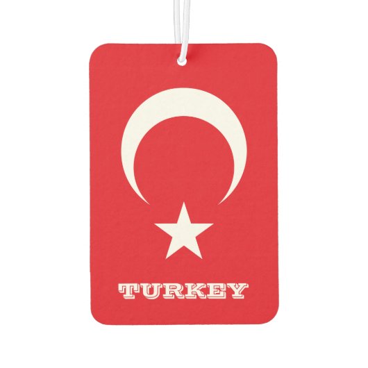 Désodorisant Pour Voiture Love Turquie Car Air Freshener, Drapeau Turc (Dos)