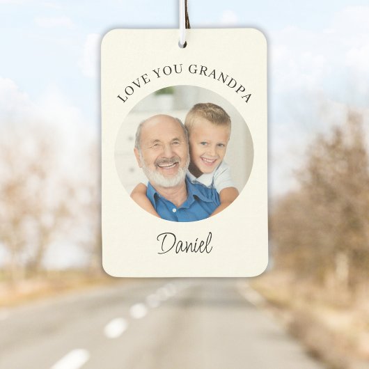 Désodorisant Pour Voiture Love You Grandpa Photo