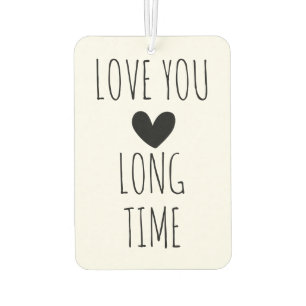 Désodorisant Pour Voiture Love You Long Time Typographie Coeur mignon
