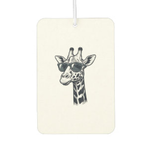 Désodorisant Pour Voiture Lunettes de soleil de girafe cool T-Shirt à gravur