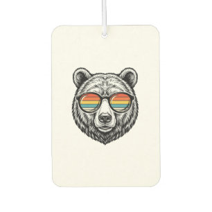 Désodorisant Pour Voiture lunettes de soleil vintage ours graphique vectorie