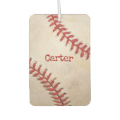 Désodorisant Pour Voiture Macro de baseball avec nom (Devant)