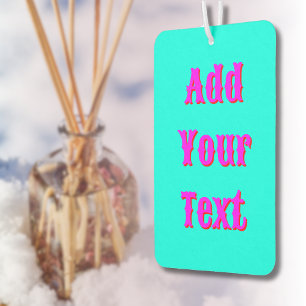 Désodorisant Pour Voiture Magenta 3D Rouge Nom moderne   Turquoise du néon a