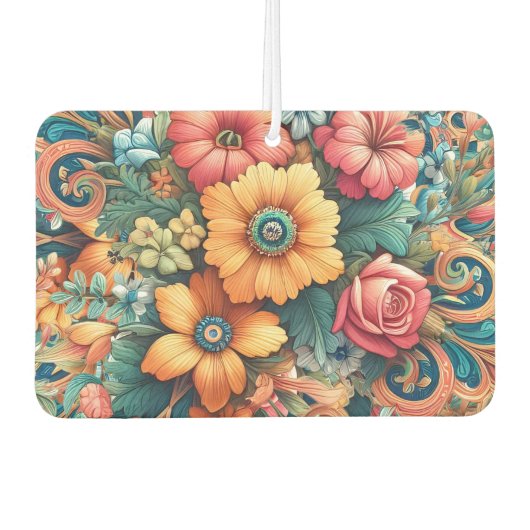 Désodorisant Pour Voiture Magnifique bouquet de fleurs (Devant)