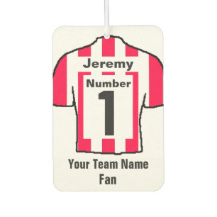 Désodorisant Pour Voiture Maillot Rouge et Blanc Supporter