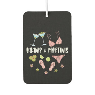 Désodorisant Pour Voiture Maillots et Martinis Jolies Vibrations de Plage Ro