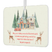 Désodorisant Pour Voiture maison de neige aquarelle noël (Gauche)