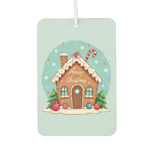 Désodorisant Pour Voiture Maison en pain d'épices de Whimsical scène de Noël