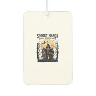 Désodorisant Pour Voiture Maison Hantée Halloween Gravure Vintage Art de Nui