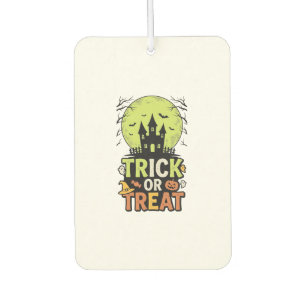 Désodorisant Pour Voiture Maison Hantée Vintage Trick or Treat Halloween Déc