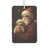 Désodorisant Pour Voiture Maltais avec Noël Festif du Père Noël (Dos)