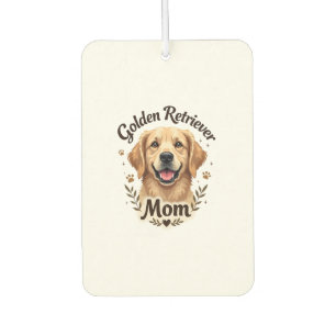 Désodorisant Pour Voiture Maman Golden Retriever Vintage Amateur de Chien Ty