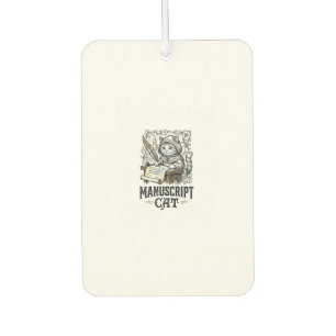 Désodorisant Pour Voiture Manuscrit Chat Chat Manuscrit Médiéval Vintage Vec