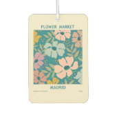 Désodorisant Pour Voiture Marché aux fleurs Madrid Imprimer (Devant)