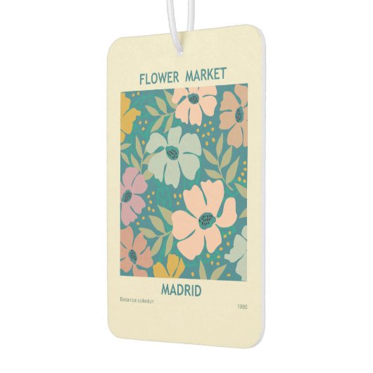 Désodorisant Pour Voiture Marché aux fleurs Madrid Imprimer (Gauche)