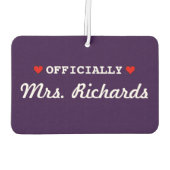 Désodorisant Pour Voiture Mariage nuptial personnalisé (Dos)