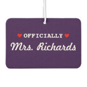 Désodorisant Pour Voiture Mariage nuptial personnalisé (Devant)