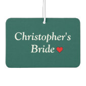 Désodorisant Pour Voiture Mariage nuptial personnalisé (Devant)