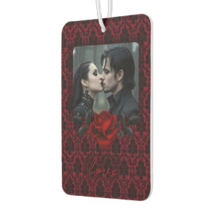 Désodorisant Pour Voiture Mariage Rose Rouge Damassé Gothique