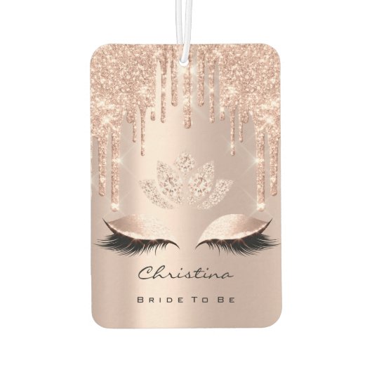 Désodorisant Pour Voiture Mariée à être douce 16e Rose rose étincelle diaman (Dos)