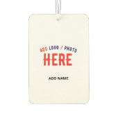 DÉSODORISANT POUR VOITURE MARQUE BLANCHE MODERNE ET PERSONNALISABLE VÉRIFIÉE (Dos)